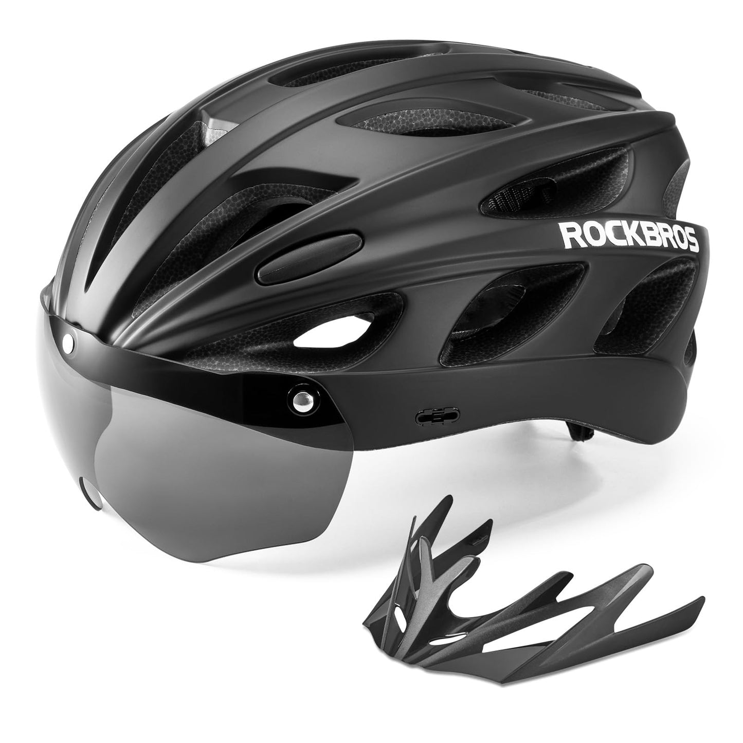 ROCKBROS velosipēda ķivere, šosejas ķivere ar noņemamu vizieri, pilsētas ķivere