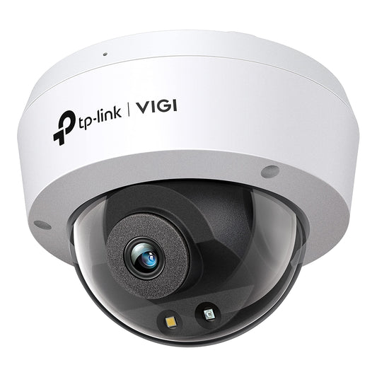 TP-Link VIGI C230 2,8 mm objektīvs Gudrā drošības kamera | 3 MP HD pilnkrāsu kupola tīkla kamera | iebūvēts mikrofons | IK10 vandalizmu izturīga | IP67 ūdensizturīga | H.265+ | PoE/12V CCTV