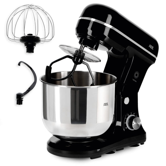 ADE virtuves mašīna ar 5 L nerūsējošā tērauda bļodu | iekļaujot piederumus | 1200 W | melna