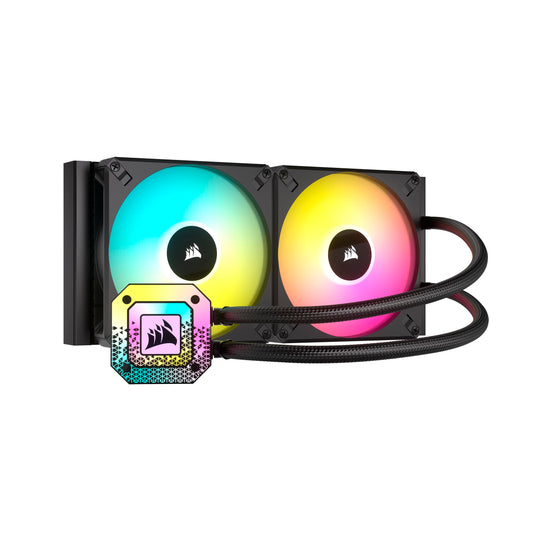 Corsair iCUE H115i Elite CAPELLIX XT - 280 mm radiator, dual AF140 RGB Elite fans, Intel/AMD compatible, includes iCUE Commander CORE.