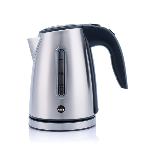 Wilfa QUICK BOIL S tējkanna - 1L, 1500W, ārējais ūdens līmeņa indikators, sudraba krāsā