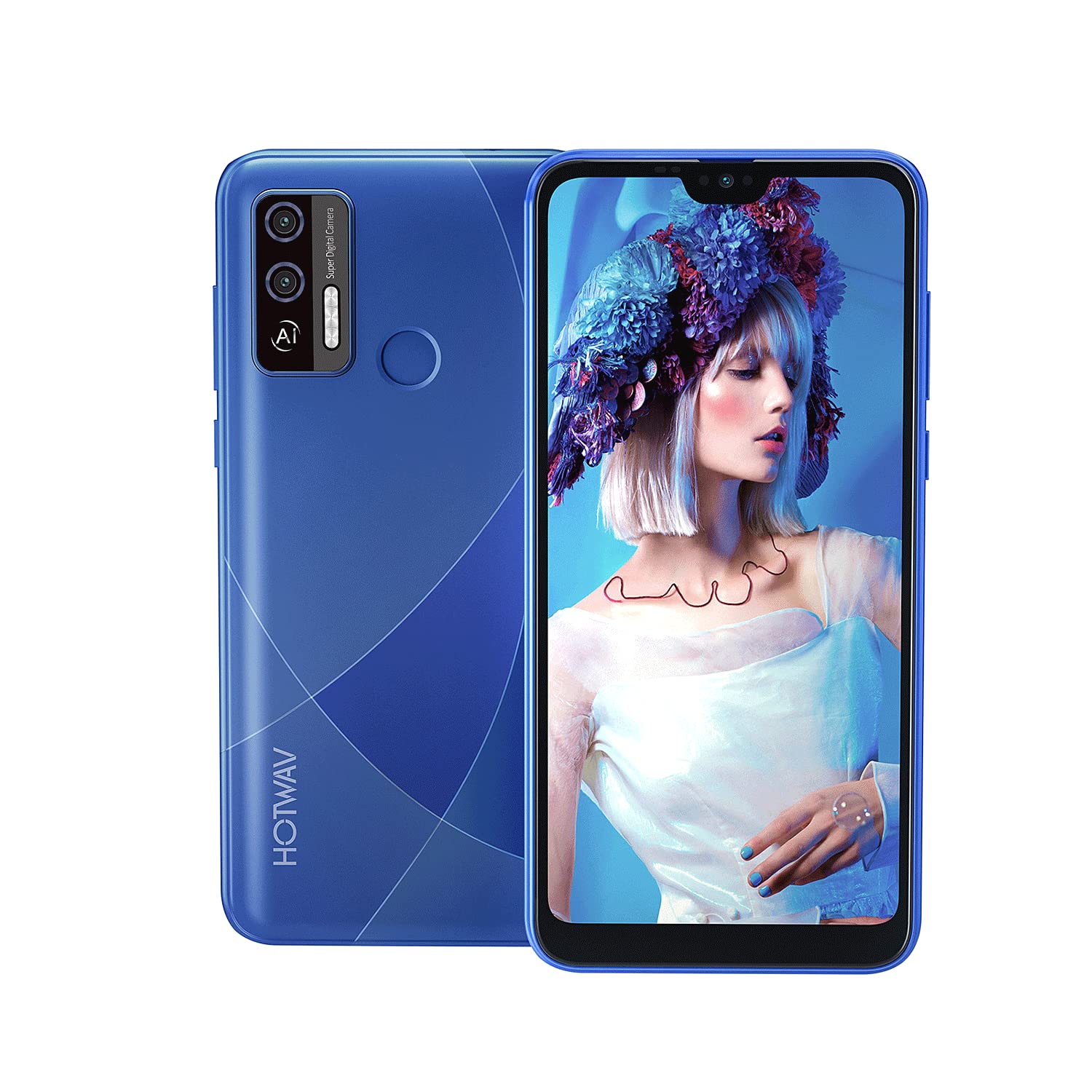 HOTWAV H1 - 6.26" HD waterdrop screen, Android 11, 3G dual SIM, 8 MP camera, 3150 mAh, face/fingerprint unlock, 2 GB + 16 GB.