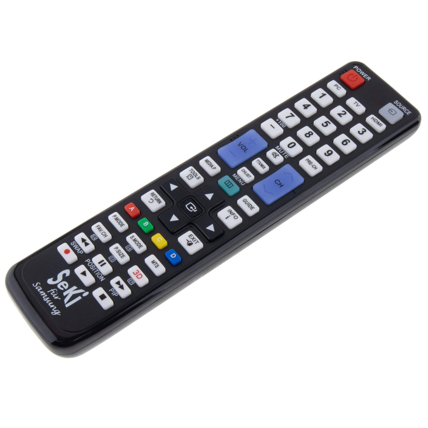 SeKi tālvadības pults, kas piemērota Samsung - darbojas ar 99% visu Samsung ierīču (TV, televizori, 3D, 4K, 6179 un LED TV), ar papildu mācīšanās funkciju.