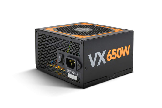 NOX URANO VX 650W - 80 PLUS Bronze, 120mm PWM fan, extra long flat cables, black power supply unit.