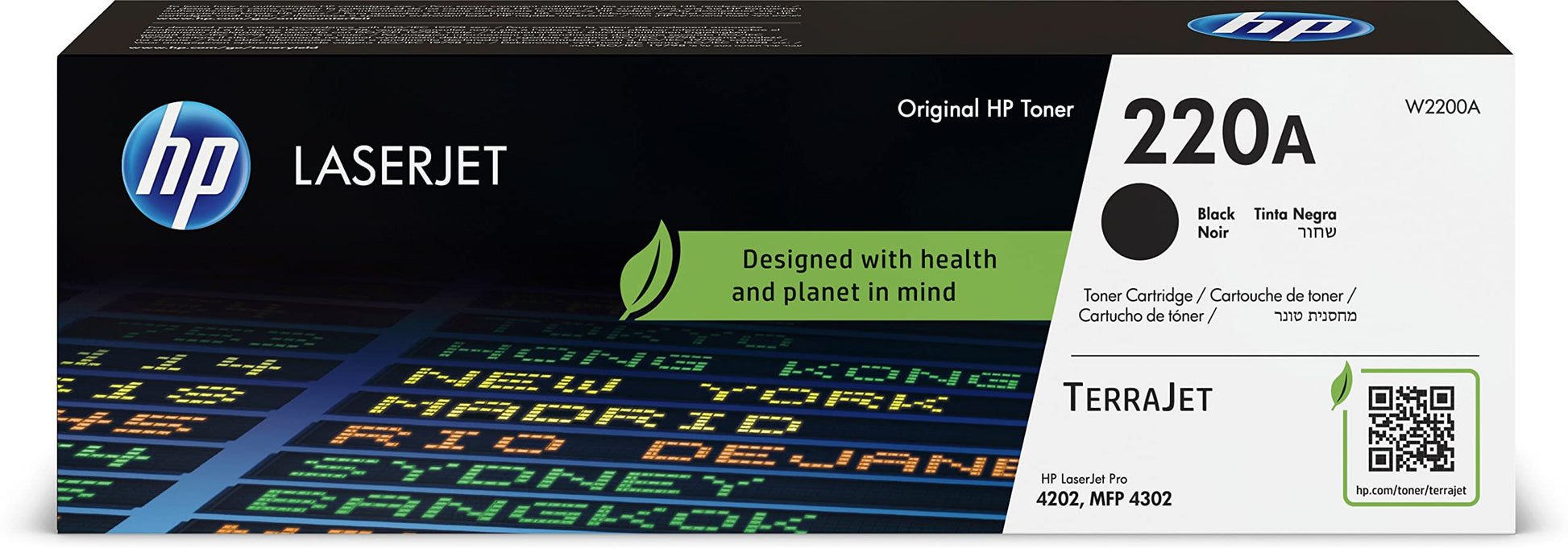HP 220A Black Original LaserJet Toner Cartridge - High-quality print, reliable performance, compatible with HP printers.