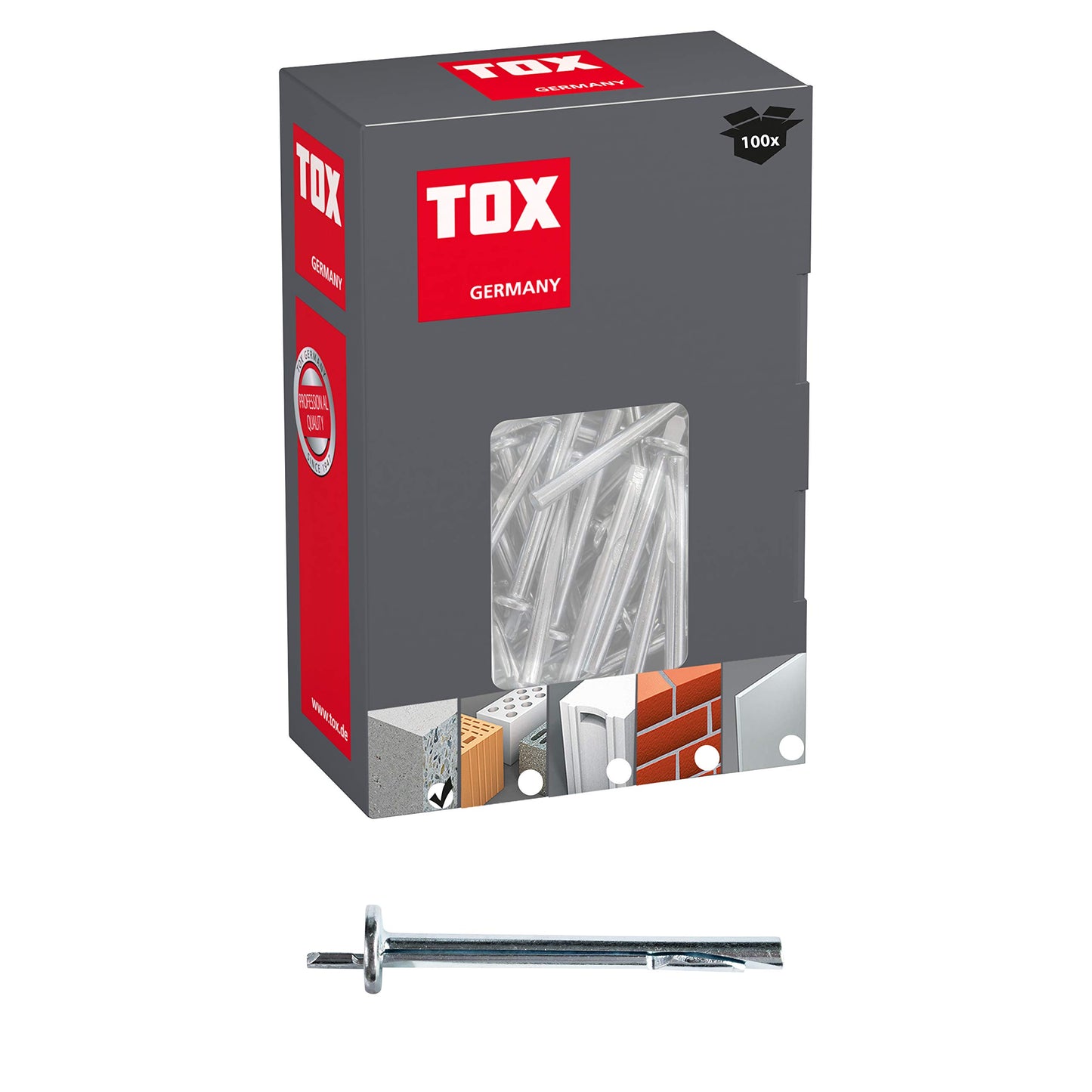 TOX Deckennagel Top Plus 6/35 griestu naglas betonam, 100 gab.