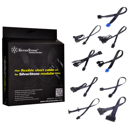 SilverStone SST-PP05-E - 100% modular power supply cable set for Strider series, enhancing cable management and performance.