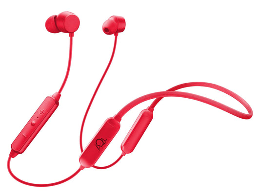 AQL Collar Flexible - Bluetooth austiņas ar 250 mAh akumulatoru, 20 stundu atskaņošanas laiku, 10 m rādiusu, sarkanas.