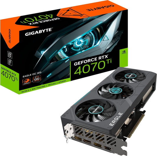 GIGABYTE GeForce RTX 4070 TI EAGLE OC 12GB - 12GB DDR6, PCI-E 4.0, 3 x DisplayPort, HDMI 2.1a, NVIDIA DLSS 3, 4K support