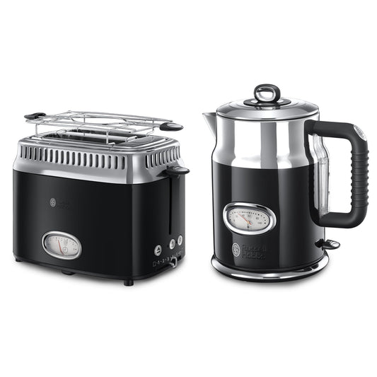 Tējkanna un tosteris Russell Hobbs Retro melns