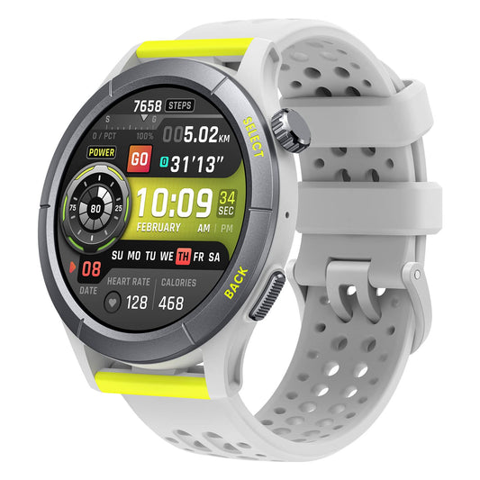 Amazfit Cheetah 47mm - Dual-band GPS, route navigation, offline maps, heart rate monitor, Alexa, 14-day battery life.