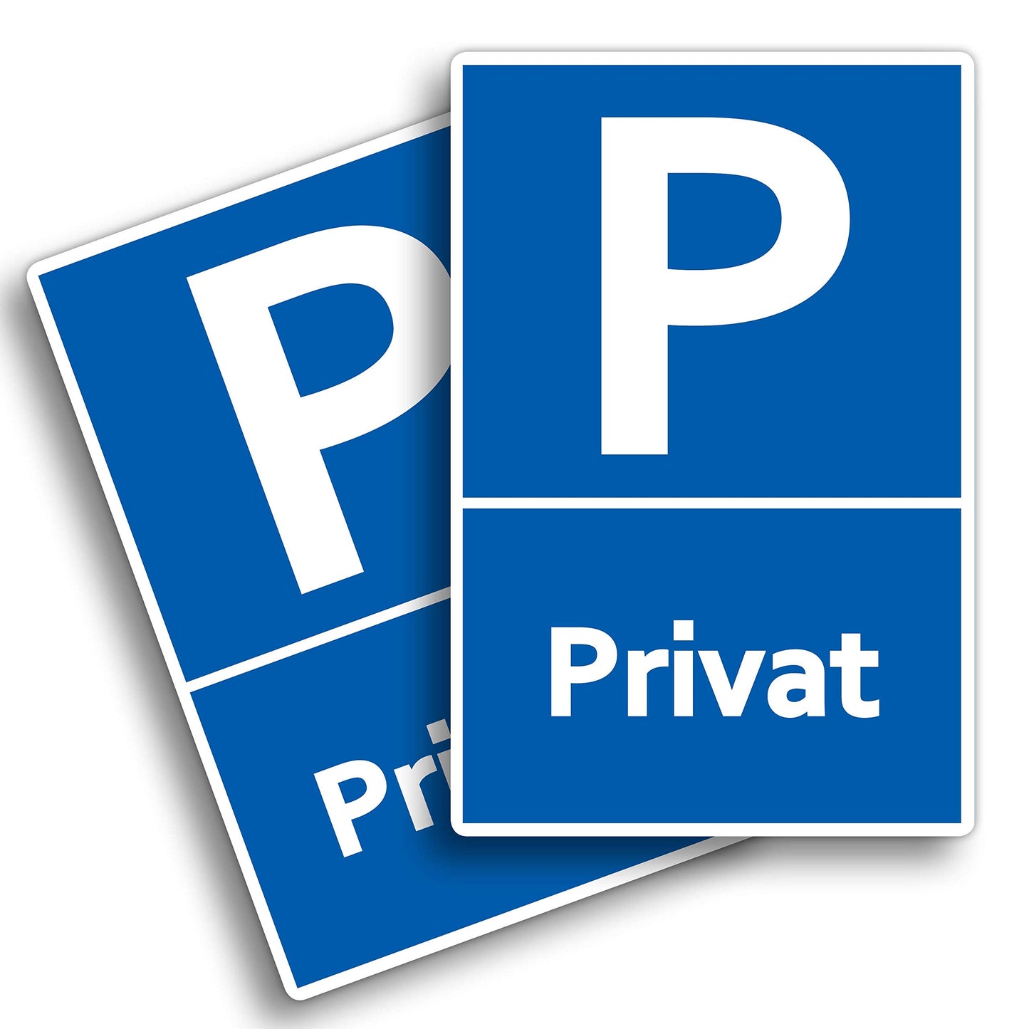 Privātās autostāvvietas zīme STROBO, 2 gab. | Izturīga 3mm cietā putuplasta plāksne, 30x20cm, ar UV aizsardzību lietošanai ārā un iekštelpās