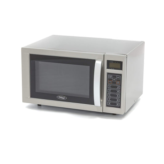 Maxima 09367010 Magnetrons-1000W-20 Programmas-Diski līdz Ø 32 cm Profesionālā mikroviļņu krāsns 25L 1000W Programmējama, nerūsējošais tērauds