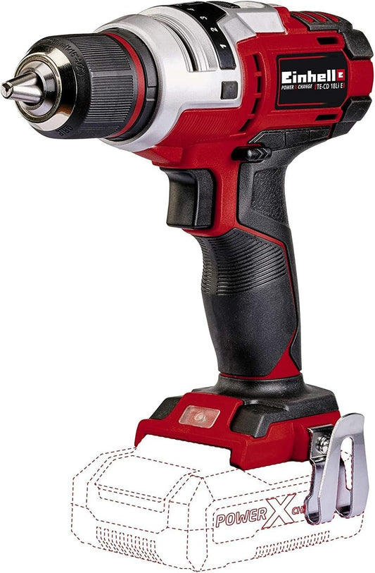 Einhell akumulatora urbjmašīna TE-CD 18 Li E - Solo Power X-Change, 2 ātrumi, 9 pakāpju griezes moments, ātrā fiksācija.