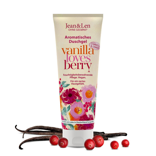 Dušas želeja Jean & Len Cranberry & Vanille, vegāna, 250 ml