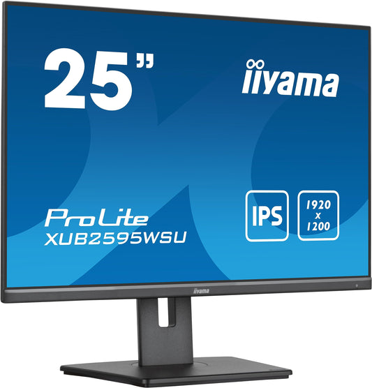 iiyama ProLite XUB2595WSU-B5 - 25" IPS LED monitor, 16:10, VGA, HDMI, DP, USB 2.0, height adjustable, pivot, black