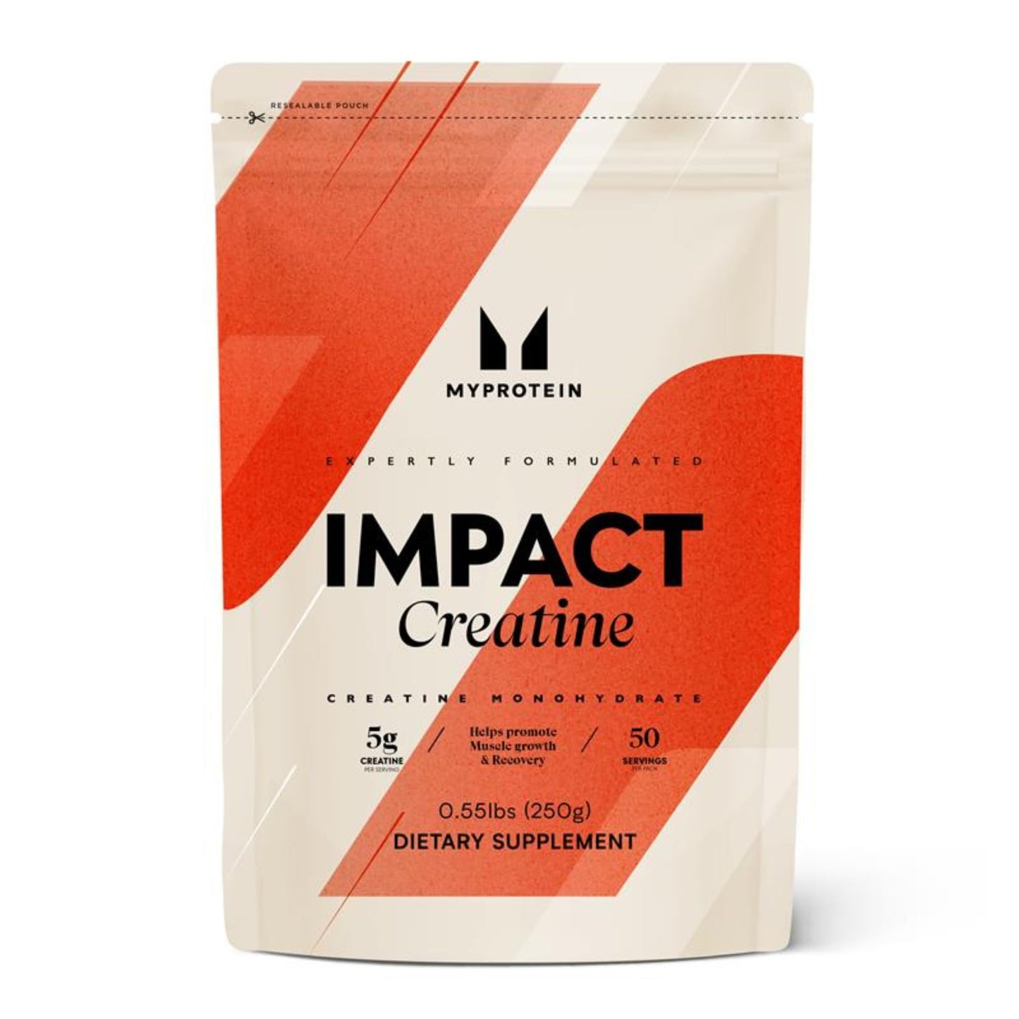 Myprotein Impact Creatine Monohydrate pulveris 250 g – mikronizēts kreatīna monohidrāts muskuļu augšanai, spēkam un fitnesam – 3 g kreatīna porcijā – bez garšas un viegli sajaucams