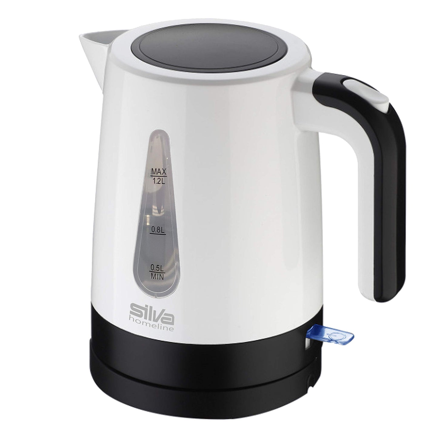 Silva-Homeline KL 1025 ūdens vārītājs - 1,2 L, 1200 W, slēpts sildīšanas elements, melns/balts, balts