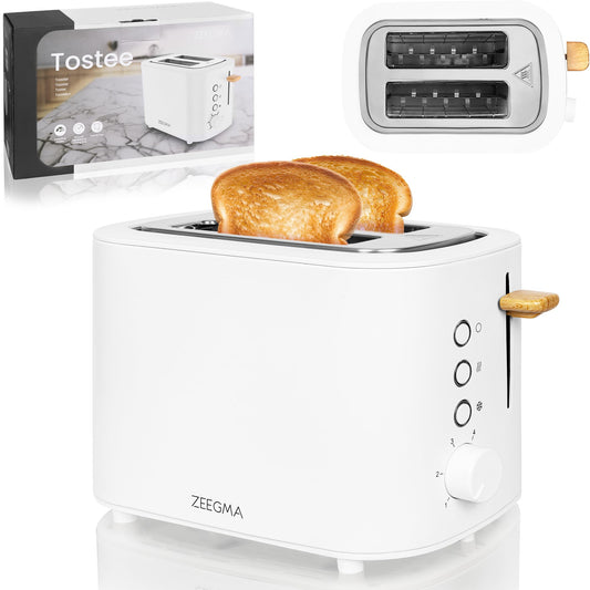 ZEEGMA TOSTEE 2 šķēļu tosteris, jauda 820 W, atkausēšanas, sildīšanas un apstāšanās režīms, drupatu kaste, laika kontrole, nerūsējošā tērauda korpuss, tosteris