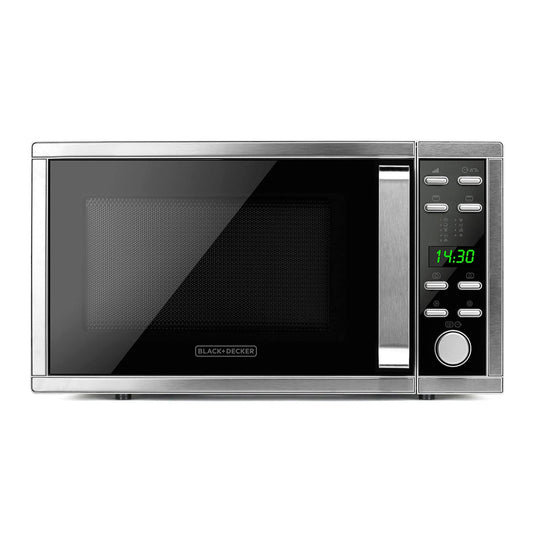 Black+Decker ES9700040B BXMZ901E mikroviļņu krāsns ar grilu un konvekciju, 25 litri, pelēks