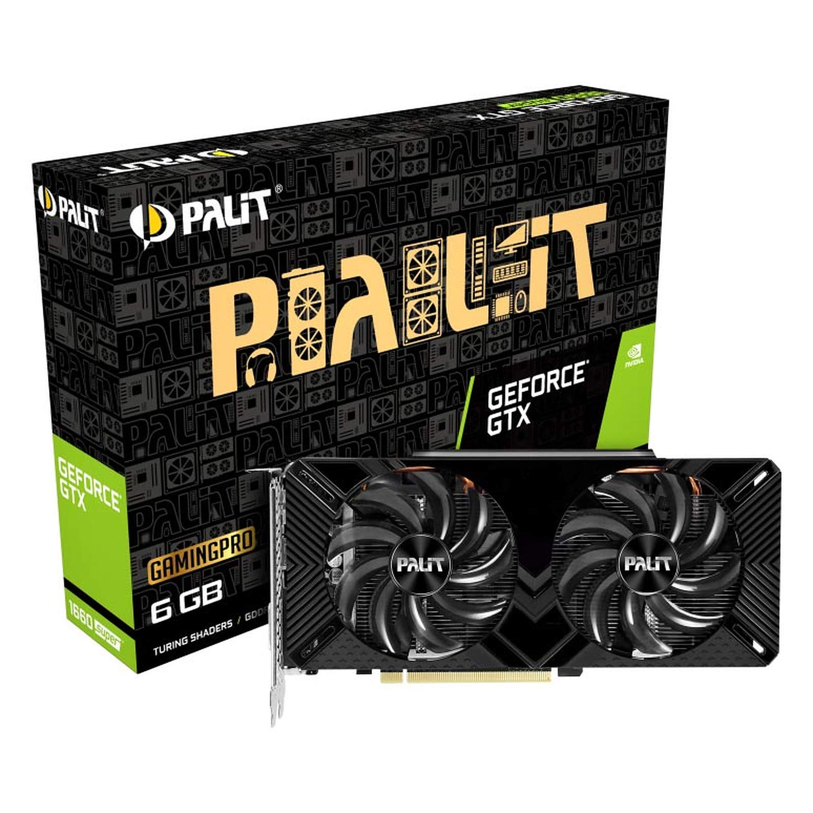 Palit GeForce GTX 1660 SUPER GamingPro 6GB GDDR6 - DisplayPort, HDMI, DVI, high-performance gaming graphics card