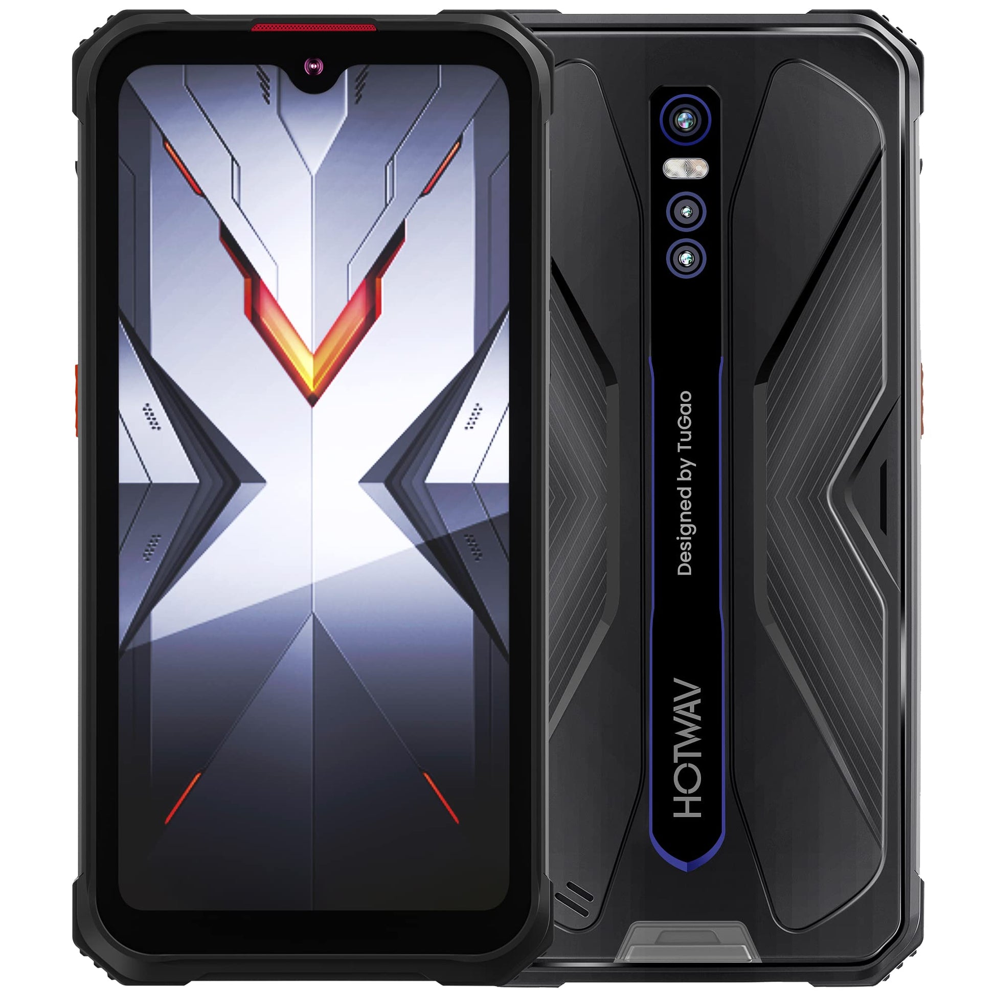HOTWAV Cyber 9 Pro - 8GB RAM, 128GB storage, IP68/IP69K waterproof, 7500mAh battery, 6.3" display, 48MP triple camera, 4G