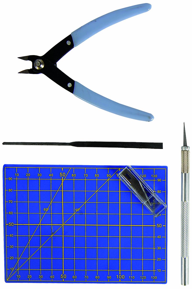 Italeri 510050815 - Instrumentu komplekts plastmasas modeļu veidošanai, zils, ērti rīki precīzai modelēšanai.