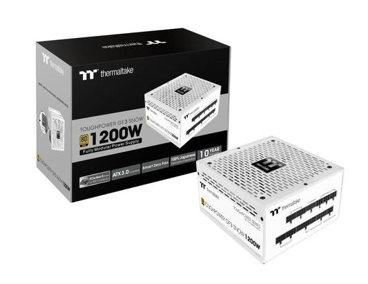 Toughpower GF3 1200W - PCIe Gen 5.0, 80-Plus Gold, fully modular, quiet 140mm fan, EU certified, Snow Edition
