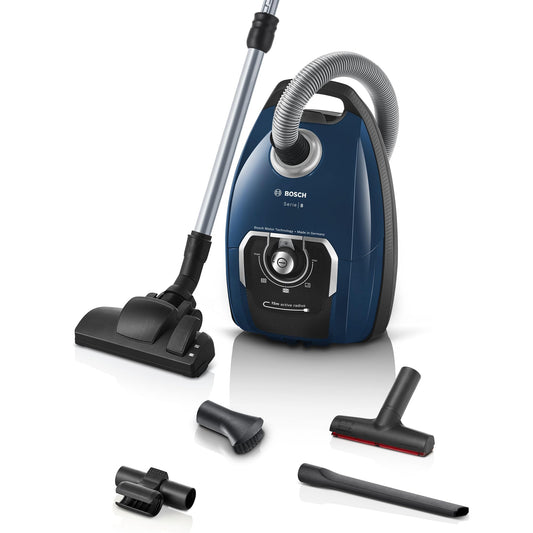 Bosch putekļsūcējs Serie 8 BGL8XPER - higiēnas filtrs, 10 gadu motora garantija, XXL uzgaļi, kluss, 700 W, ražots Vācijā.