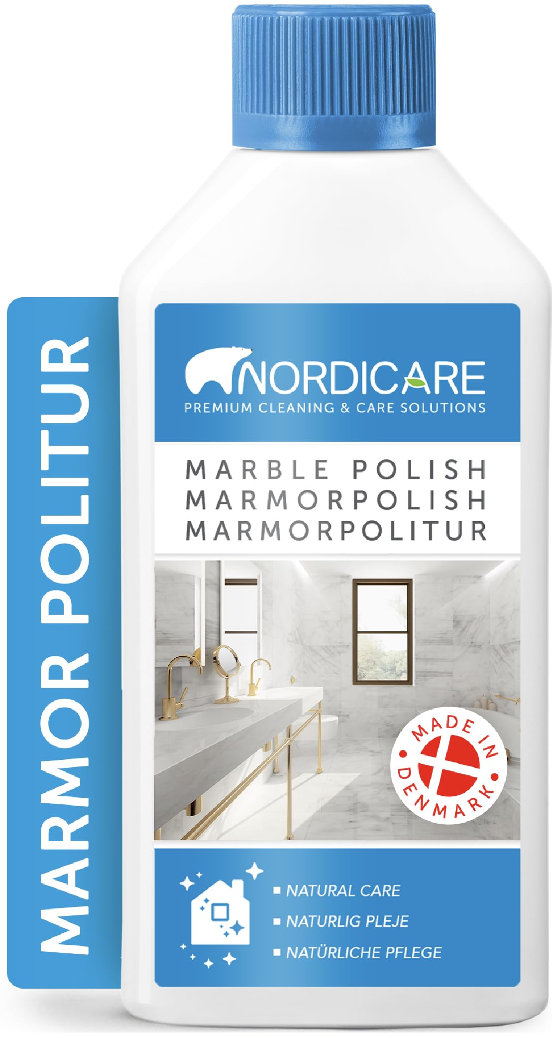 Marmora pulēšanas līdzeklis Nordicare 500ml dabīgā un mākslīgā akmens kopšanai