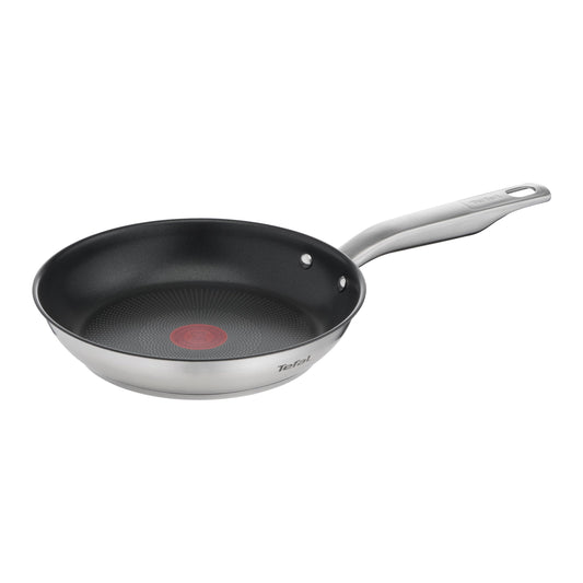 Tefal Virtuoso 24 cm panna - nerūsējošā tērauda, Titanium Pro pretpiedeguma, Thermo-Signal, piemērota visiem plīts veidiem