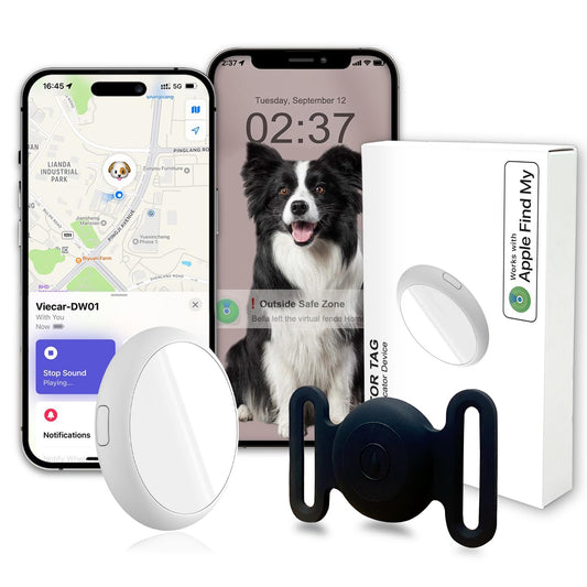 Suņu trackers bez abonementa (iOS), suņu GPS trackeris kaklasiksnai, IP67 ūdensizturīgs mājdzīvnieku atrašanās vietas trackers, 365 dienu ilgs akumulatora darbības laiks mini trackers suņiem un kaķu kaklasiksnām (M15)