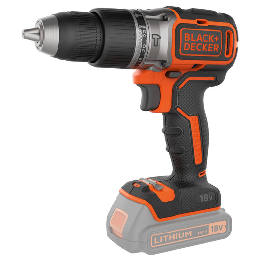 BLACK+DECKER 18V bezvadu urbjmašīna - kompakta, jaudīga, bezsuku, akumulators nav iekļauts, modelis BL188N-XJ