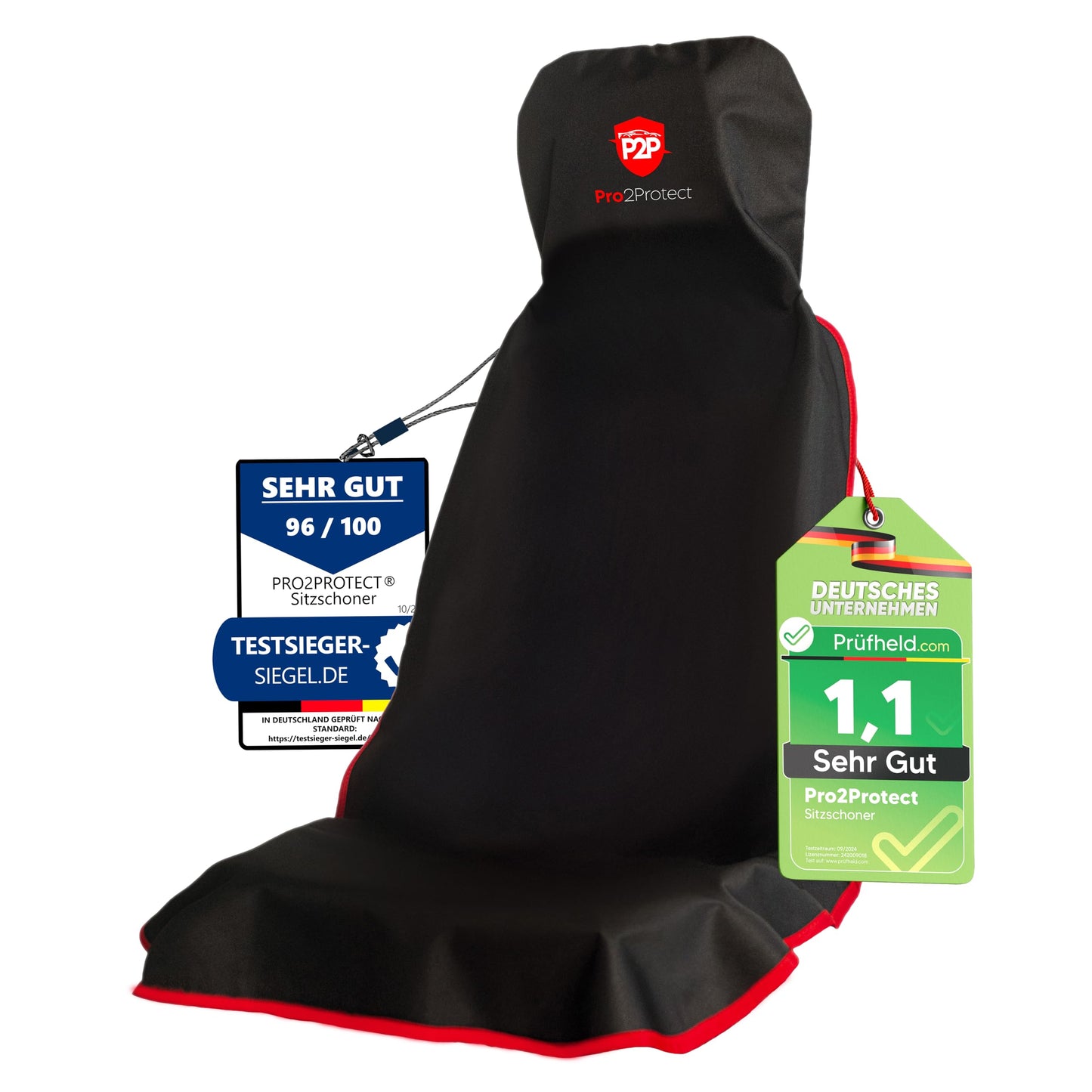 Auto sēdekļa pārvalks Pro2Protect® [2X Test SEHR GUT] priekšējie sēdekļi, ūdensnecaurlaidīgs, 1 gab., sēdekļu aizsargs auto salons