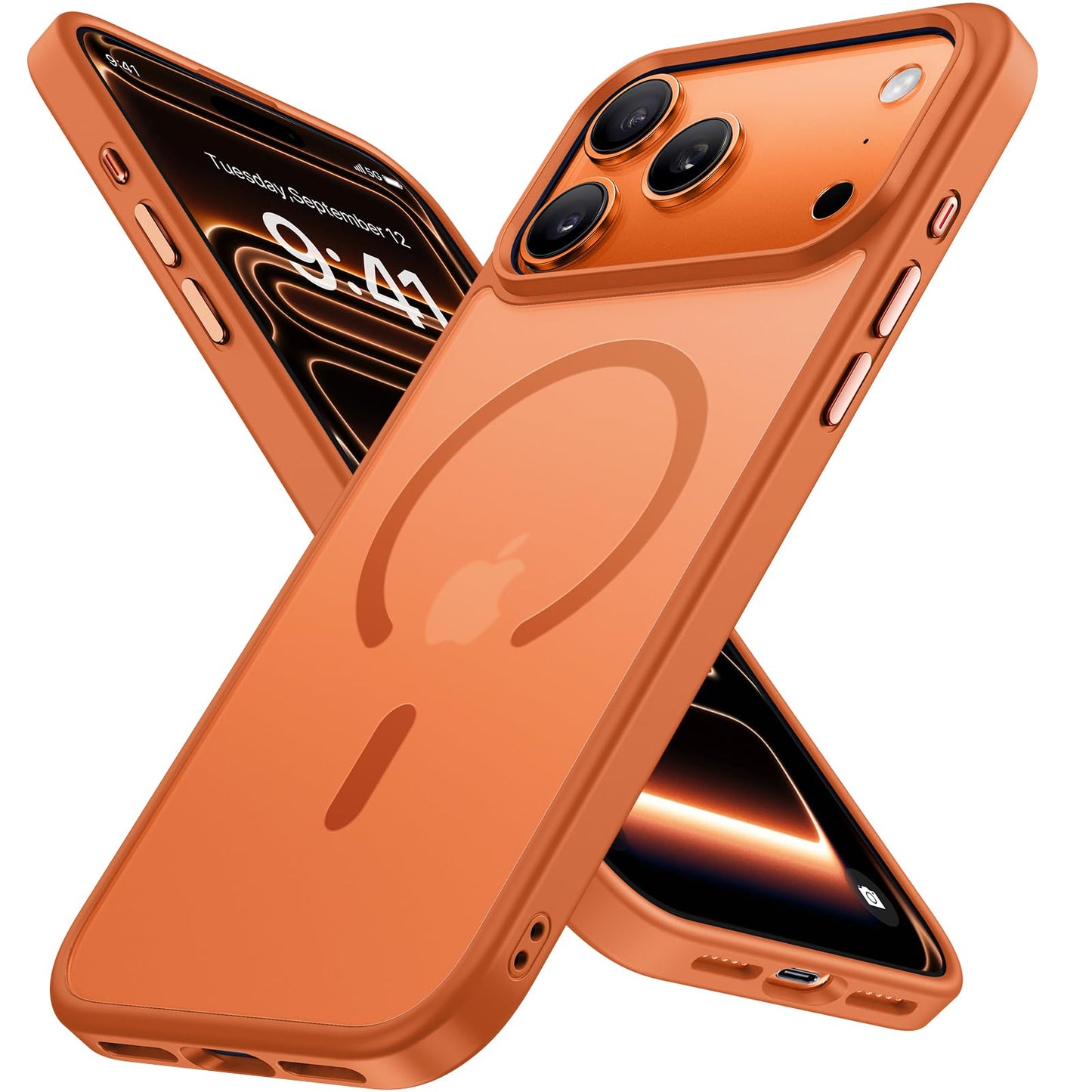 iPhone 17 Pro Max vāciņš ar MagSafe Miracase TOP MIL, Orange