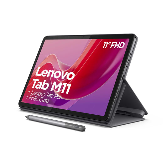 20. Lenovo Tab M11 planšetdators, 27,9 cm (11 collu), MediaTek Helio G88, 8 GB RAM, 128 GB, paplašināms līdz 1 TB, 4 skaļruņi, WLAN, Bluetooth, Android 13, mēness pelēks, iekļauts apvalks un Tab Pen