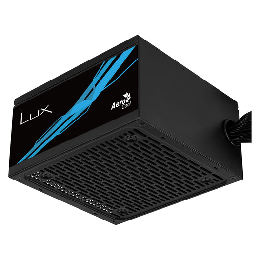AeroCool Lux 650W Power Supply - 80Plus Bronze, 88% efficiency, black, 230V, reliable performance for gaming PCs.