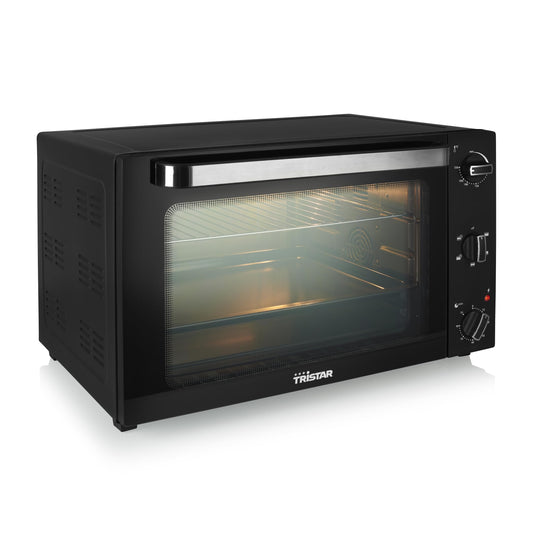 Konvekcijas krāsns Tristar OV-3640, 2000 W, 60 L, taimeris, dubultā stikla durvis, regulējams termostats līdz 230 °C, augšējā un apakšējā sildīšana, grils un cepešpanna