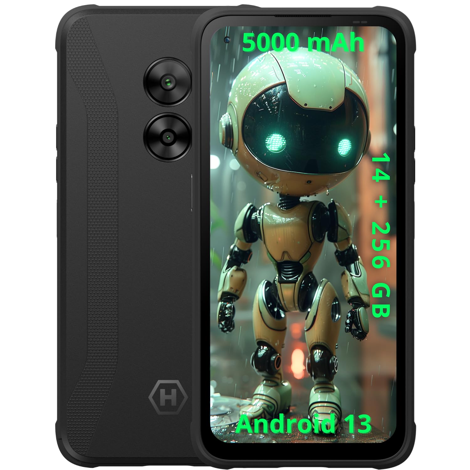 Hammer Force 5G - 5000mAh, 50MP dual camera, 256GB, 8+6GB RAM, Android 13, IP69, 6.59" HD+ Gorilla Glass 5 screen