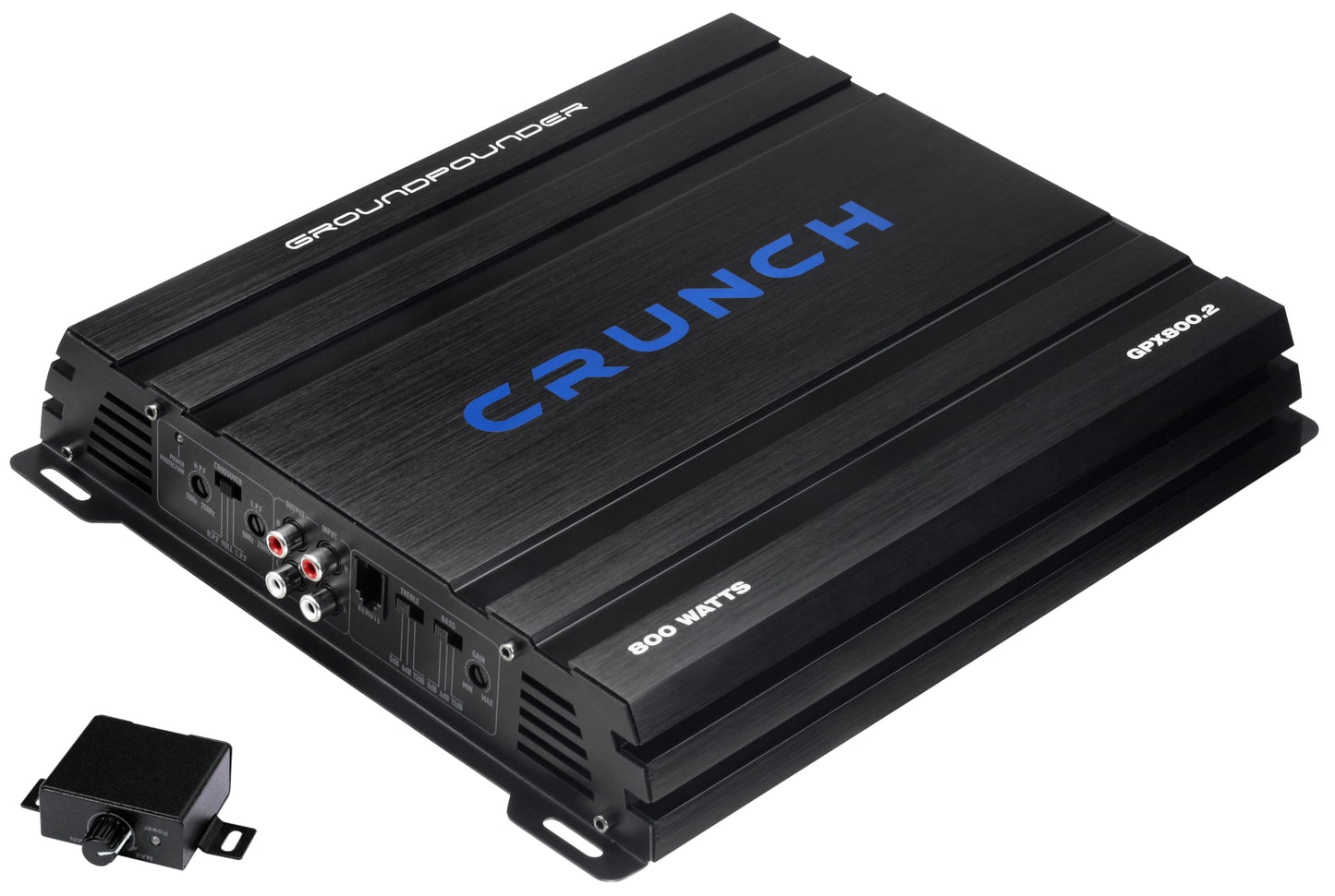 Auto pastiprinātājs CRUNCH GPX-800.2 2 kanālu Class A/B, 2 x 110/200 W RMS, tiltošanas režīms, bass tālvadība