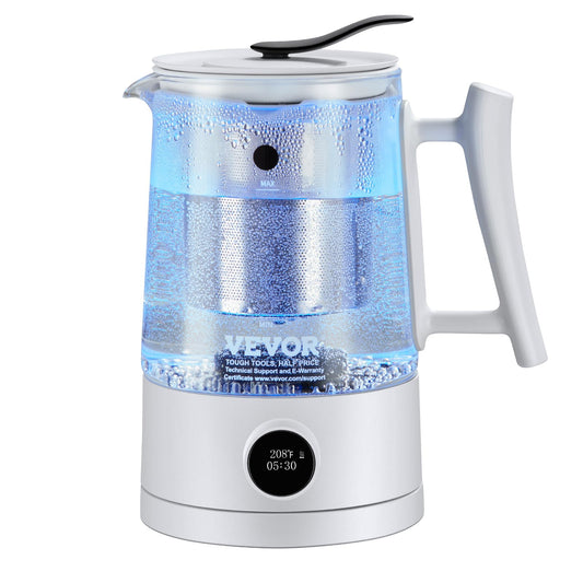 VEVOR ūdeņraža ūdens krūzes ģenerators - 1,5 L, SPE un PEM tehnoloģija, ūdeņraža bagāts ūdens jonizators kafijai un tējas pagatavošanai