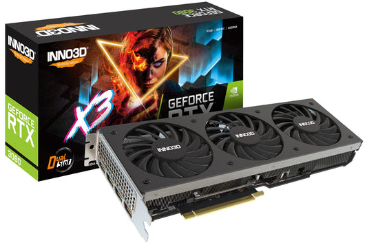 Inno3D GeForce RTX 3080 X3 LHR - 10GB GDDR6X, HDMI, 3 DisplayPorts, high-performance gaming graphics card