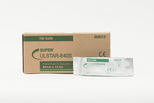 Durico - Videomateriālu printera papīrs, saderība ar SONY UPP-84S, spīdīgs, 84 mm x 13,5 m, 10 ruļļi.