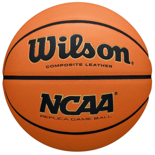 Basketbola bumba Wilson NCAA EVO NXT REPLICA WZ2007701XB_7, izmērs 7, oranža, no kompozītmateriāla iekštelpām un āra spēlēm
