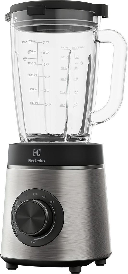 Electrolux Explore 6 Blender E6TB1-6ST - 1400W, 1.75L glass jar, pulse function for smoothies, soups, and ice crushing.