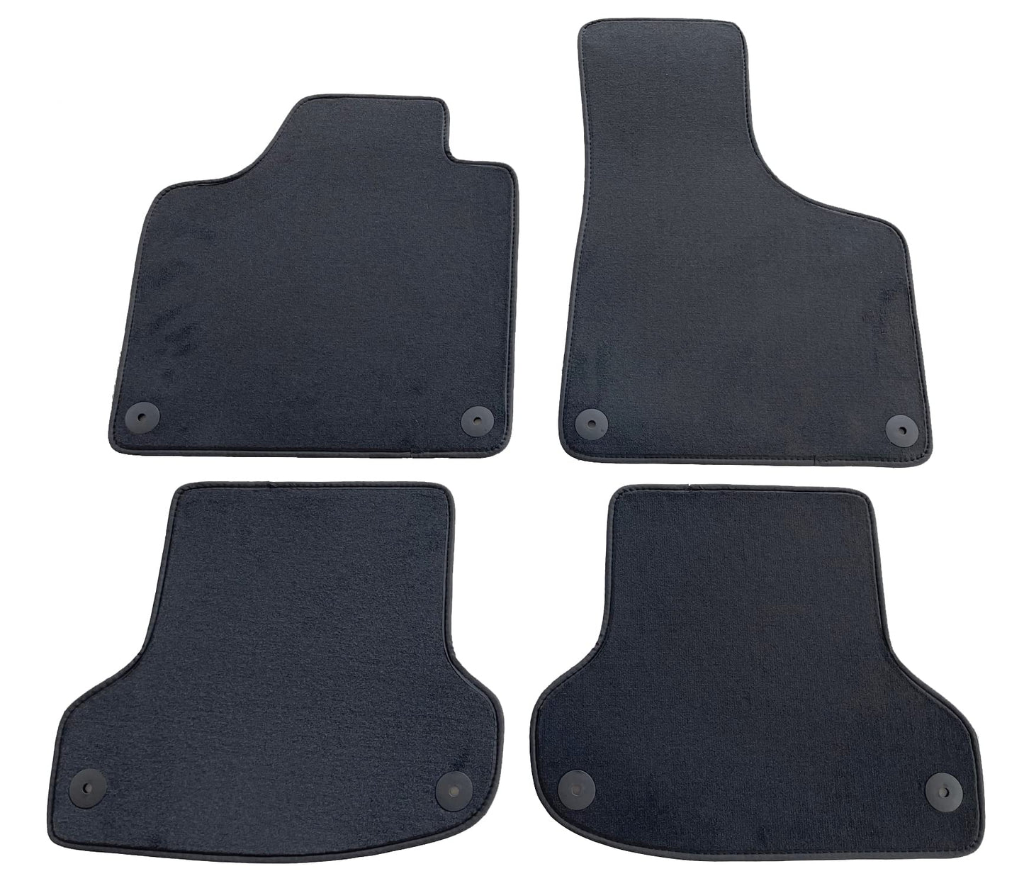 Paklāji A3 8P un Sportback 8PA 2003-2012 Premium velūrs tumši pelēks/anthracite ar gripu, precīzi ar enkura pogām, melns