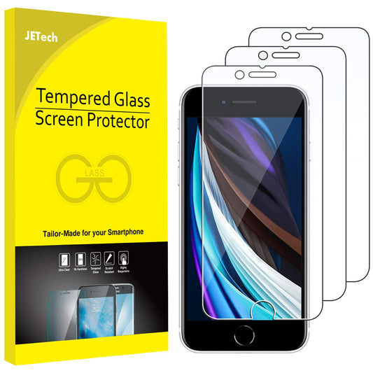Ekrāna aizsargplēve JETech iPhone SE 3/2 (2022/2020), 3 gab.