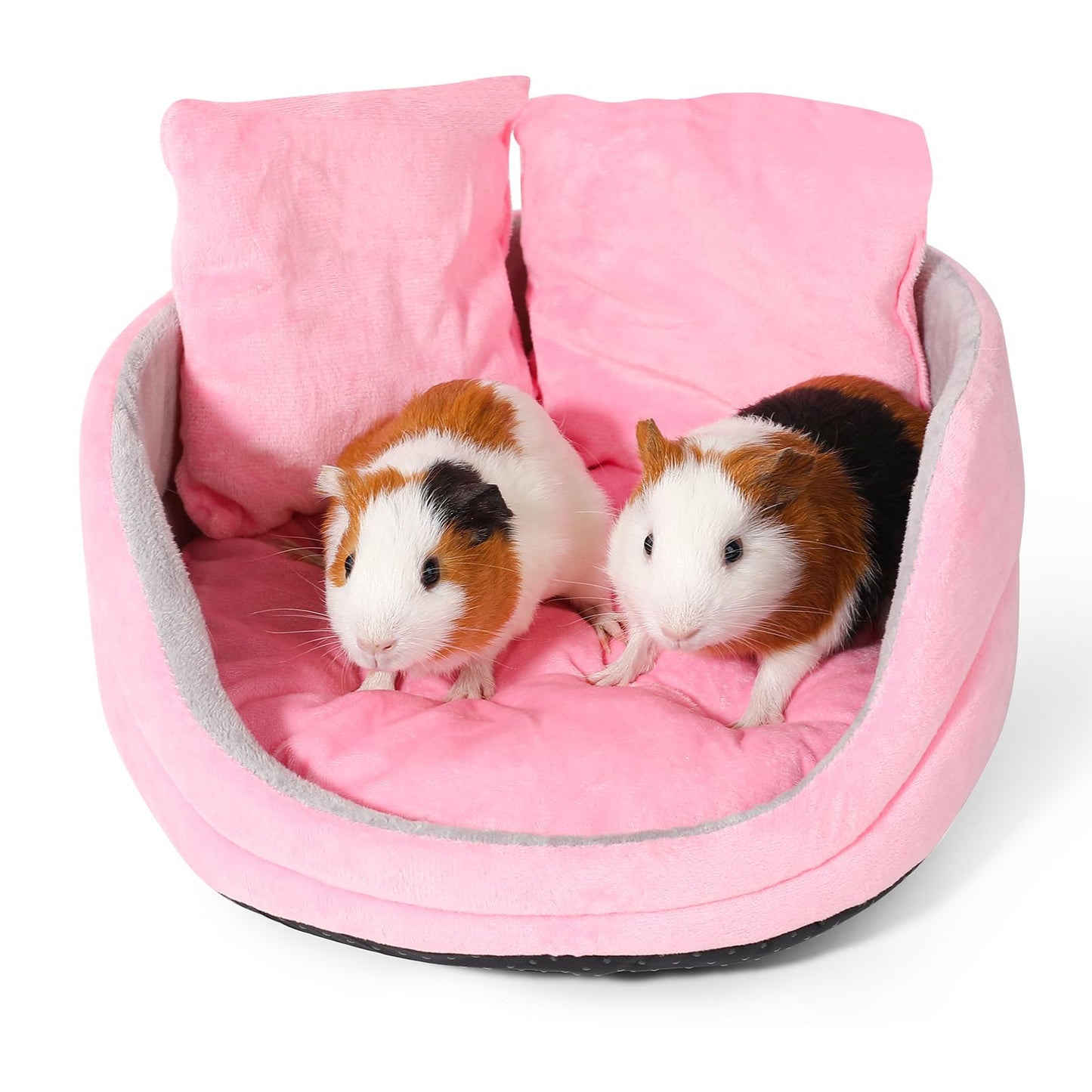 Meerschweinchen Bett ONEJU, jūrascūciņu sofa, noņemams spilvens, apaļa omulīga ligzda, rozā un pelēka, ideāls aksesuārs maziem mājdzīvniekiem