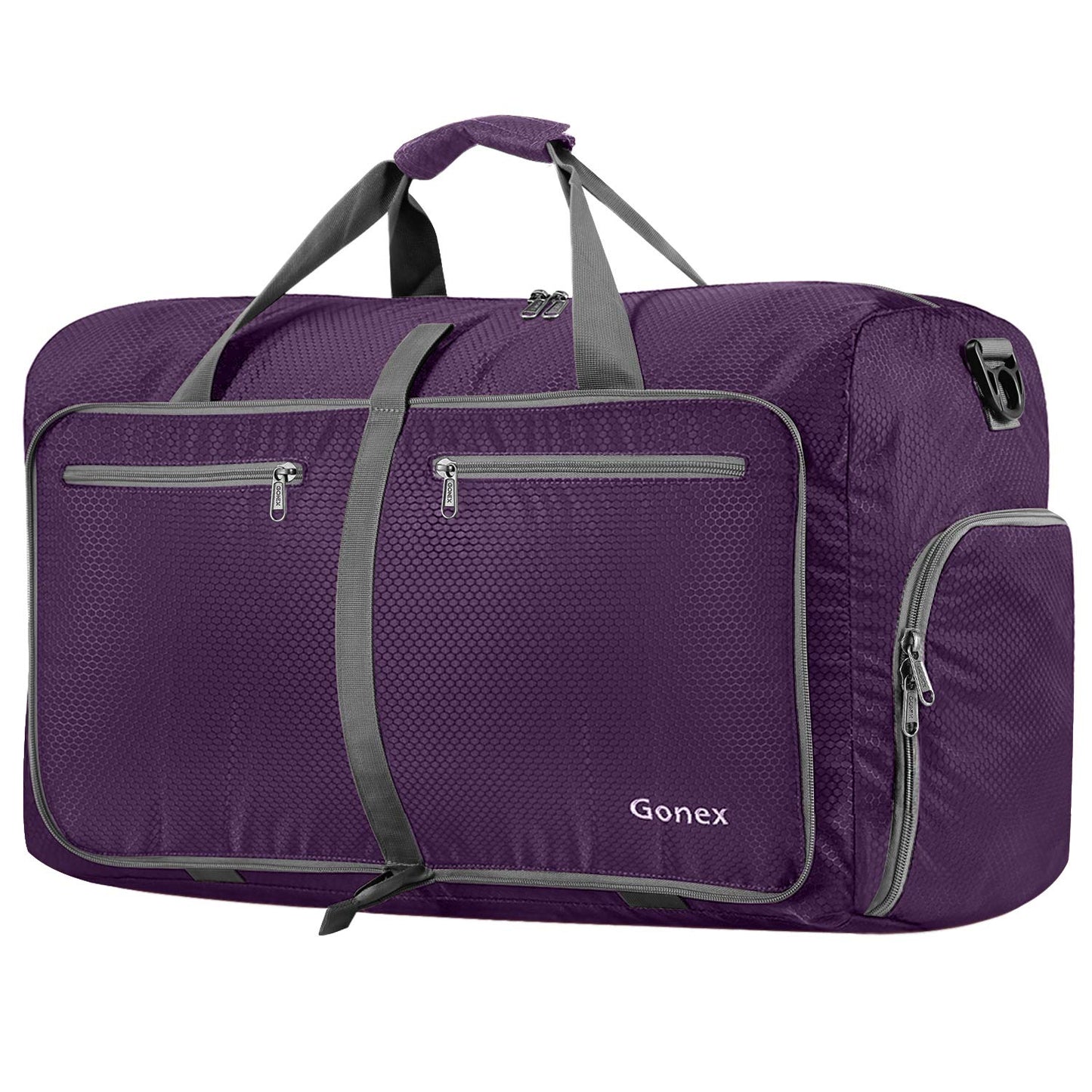 Sporta soma Gonex salokāma ceļojumu soma ar apavu nodalījumu, 80L, violeta