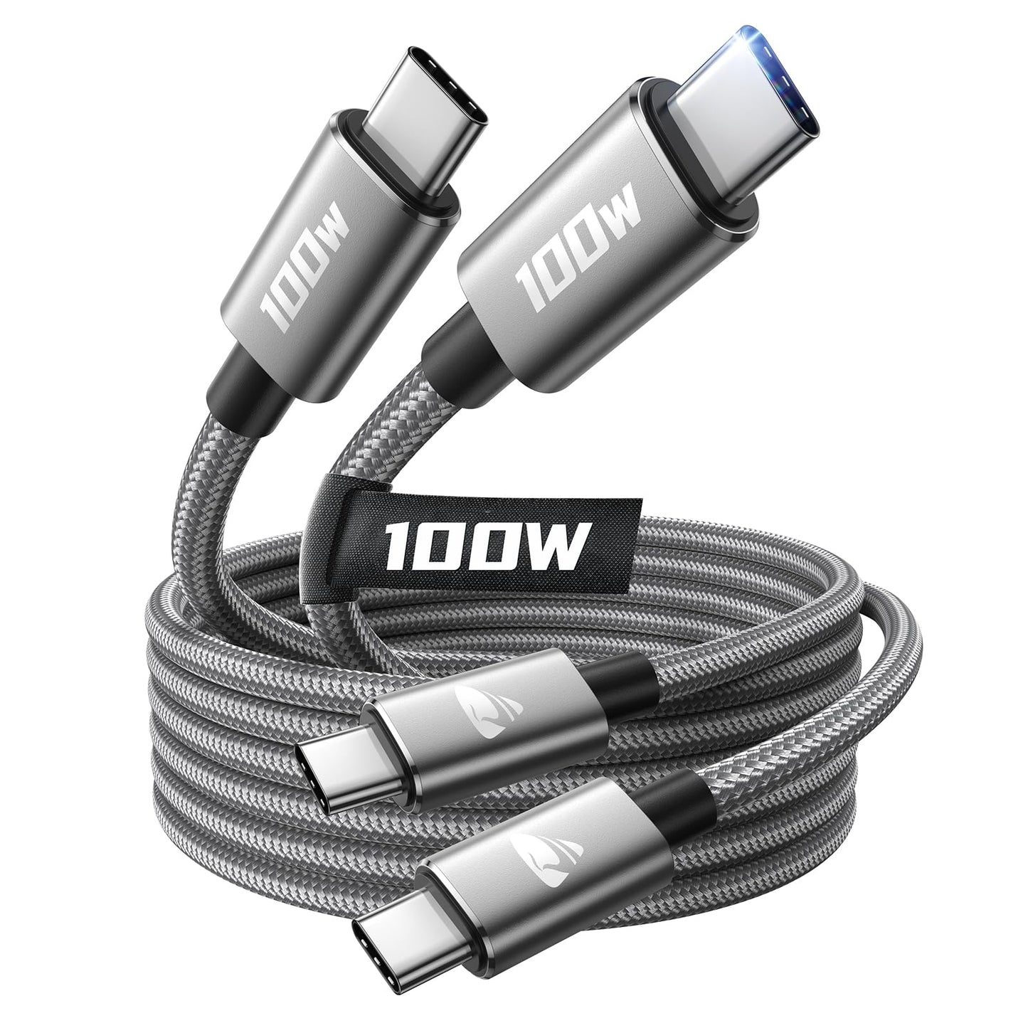 USB-C uz USB-C kabelis 100W, 2 gab. 2M+2M, Aioneus